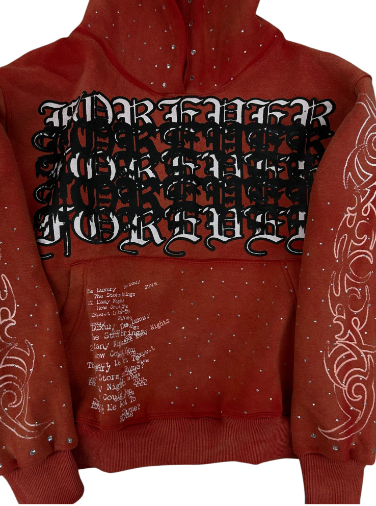 RED STARDUST HOODIE
