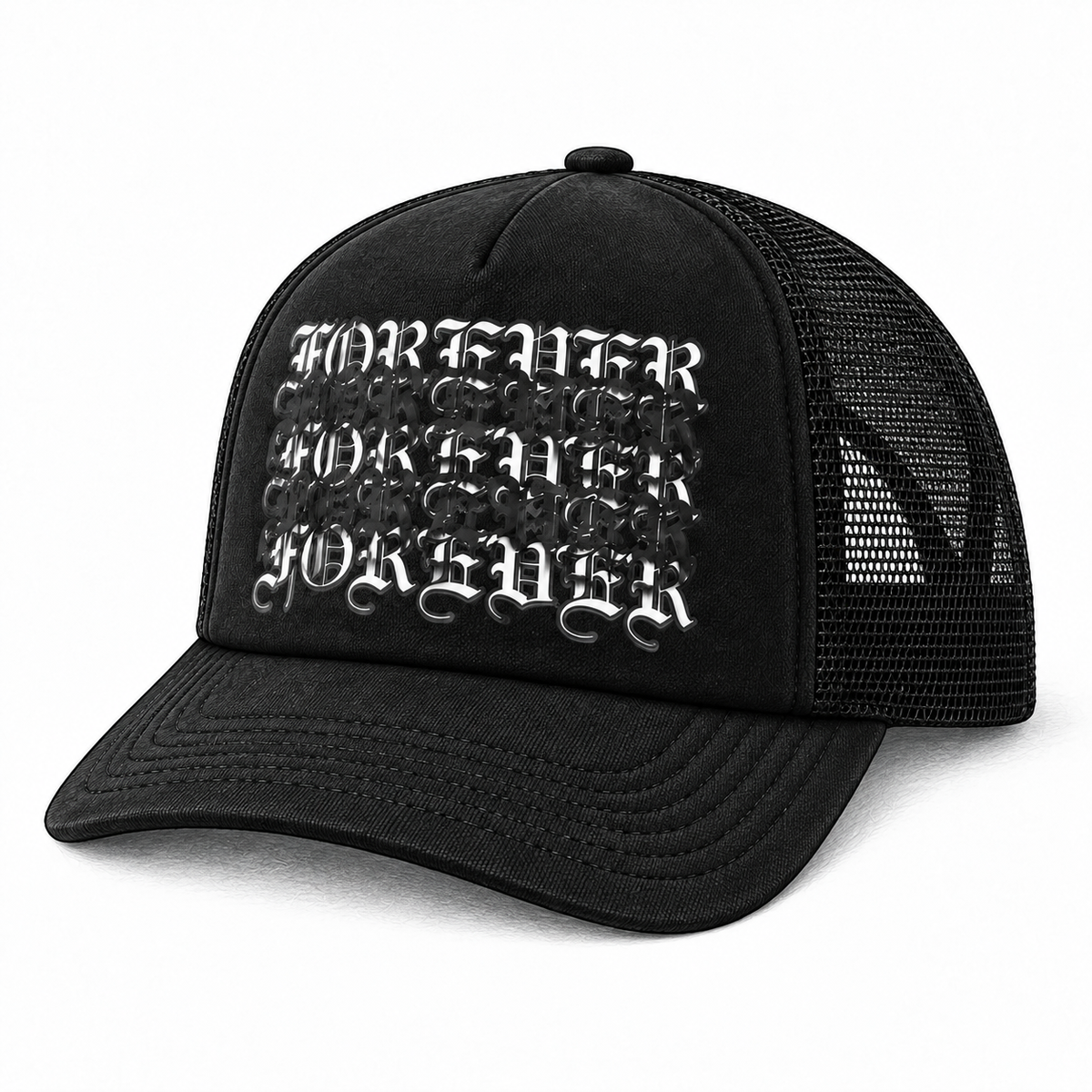 Forever Trucker Hat sketch mockup
