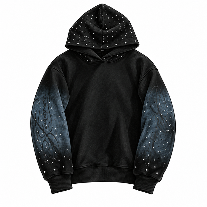 BLUEDREAM HOODIE — front sketch mockup