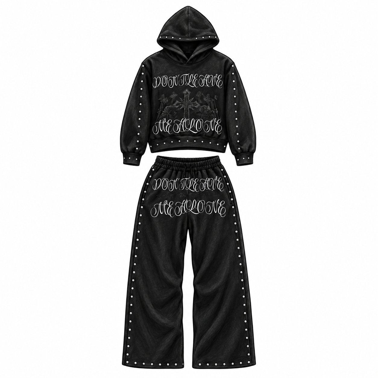 DLMA SWEATSUIT — front sketch mockup