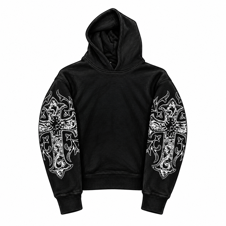 FAITH Hoodie — front sketch mockup